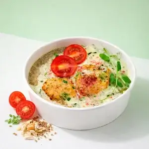Лосось з амаратом та кроповим соусом